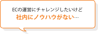 ECの運営にチャレンジしたいけど社内にノウハウがない…