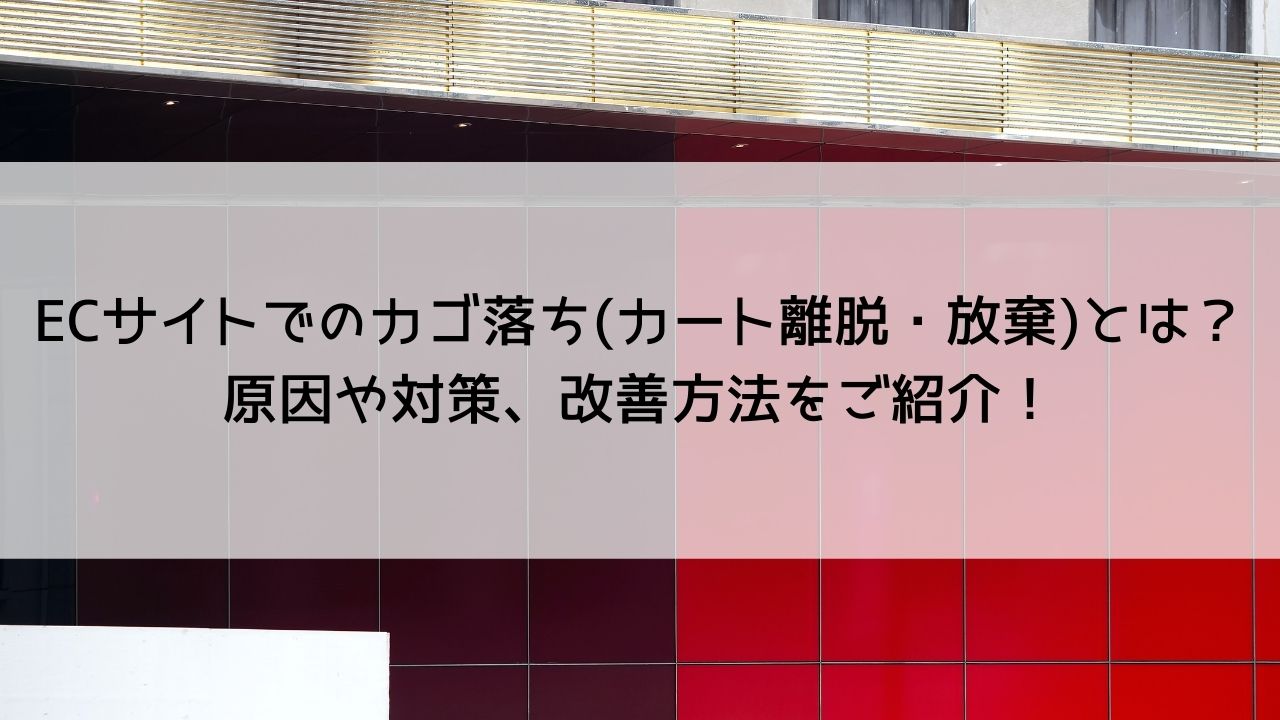 ECサイトでのカゴ落ちとは？カゴ落ち率計算方法から、理由や対策ツールまでご紹介！